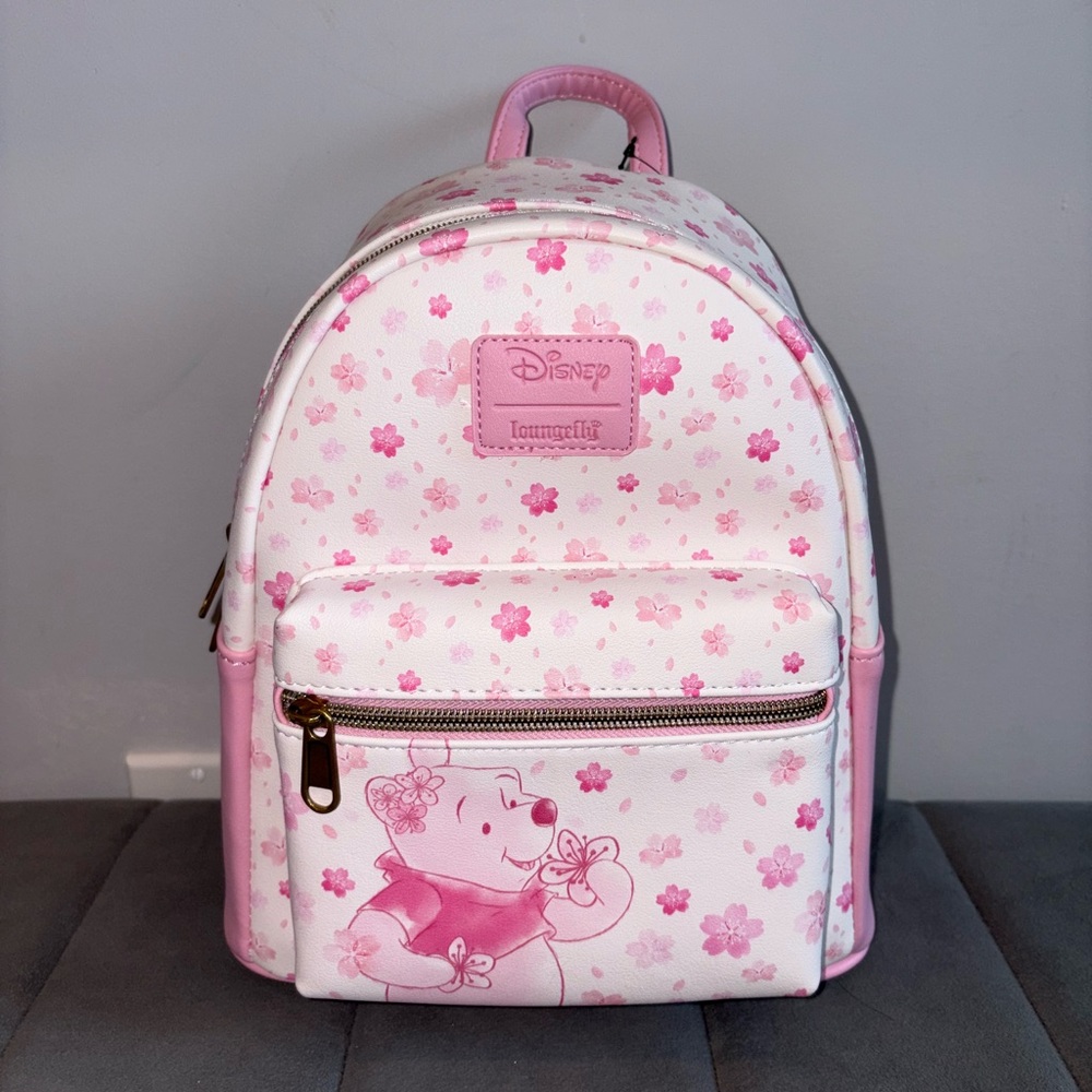 Pink Winnie the Pooh Cherry Blossom Loungefly Backpack